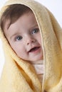 Baby Girl Wrapped In Towel Royalty Free Stock Photo