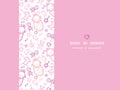 Baby girls horizontal frame seamless pattern background