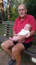 Baby with Grandpa Royalty Free Stock Photo