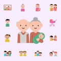 baby, grandparents cartoon icon. family icons universal set for web and mobile Royalty Free Stock Photo