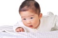 Baby groveling on the bed 2 Royalty Free Stock Photo