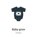 Baby grow vector icon on white background. Flat vector baby grow icon symbol sign from modern clothes collection for mobile