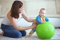 Baby gymnastic Royalty Free Stock Photo