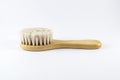 Baby hairbrush on white background Royalty Free Stock Photo