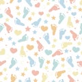 Baby hand and foot print baby shower Royalty Free Stock Photo