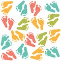 Baby handprints twin baby girl and boy icon