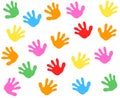 Baby hands.Colorful hands vector illustration