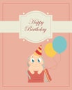 Baby happy birthday card