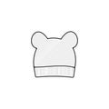 Baby hat thin line icon. hat with ears Hand Drawn thin line icon Royalty Free Stock Photo