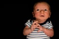 Baby Hayden On Black - Three Weeks Old