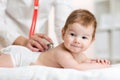 Baby health care. Doctor examining child Royalty Free Stock Photo