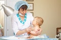 Baby healthcare and treatment. Medical symptoms. Royalty Free Stock Photo