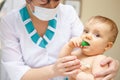 Baby healthcare and treatment. Medical symptoms. Royalty Free Stock Photo