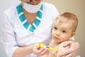 Baby healthcare and treatment. Medical symptoms. Royalty Free Stock Photo