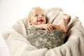 Baby in Helmet Royalty Free Stock Photo
