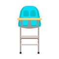 Baby high chair vector icon childhood design. Kid cartoon flat furniture seat. Food dinner table stool toddler Royalty Free Stock Photo