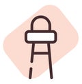 Baby highchair, icon Royalty Free Stock Photo