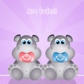 Baby hippos Royalty Free Stock Photo