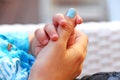 Baby holding hand Royalty Free Stock Photo