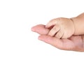 Baby holding mother hand Royalty Free Stock Photo