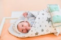 Baby in the hospital. The newborn sleeps calmly inside. before leaving the polyclinic Royalty Free Stock Photo