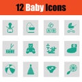 Baby icon set Royalty Free Stock Photo