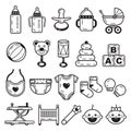 baby icon set. Vector illustration decorative design Royalty Free Stock Photo