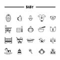 baby icon set. Vector illustration decorative design Royalty Free Stock Photo