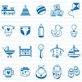 baby icon set. Vector illustration decorative design Royalty Free Stock Photo