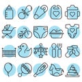 baby icon set. Vector illustration decorative design Royalty Free Stock Photo