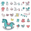 Baby icon set, vector illustration Royalty Free Stock Photo