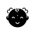 Black solid icon for Baby, sprat and bairn