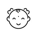 Black line icon for Baby, sprat and bairn