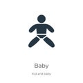 Baby icon vector. Trendy flat baby icon from kid and baby collection isolated on white background. Vector illustration can be used