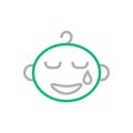 Baby thin line colour icon Royalty Free Stock Photo