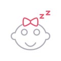 Baby thin line colour icon Royalty Free Stock Photo