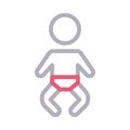Baby vector color line icon Royalty Free Stock Photo