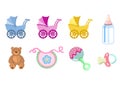 Baby icons Royalty Free Stock Photo