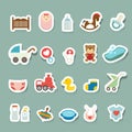 Baby Icons set Royalty Free Stock Photo