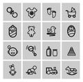 Baby icons set Royalty Free Stock Photo