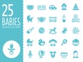 Baby icons set, vector Royalty Free Stock Photo