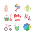 Baby icons. Vector. Royalty Free Stock Photo