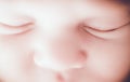 Baby infant face eyes and nose