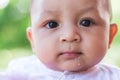 Infant not feeling well and vomiting Royalty Free Stock Photo