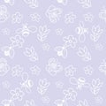 Baby insects seamless Pattern