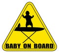 Baby On Board ironing board Silhouette Sign