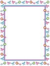 Baby items border Vector Royalty Free Stock Photo