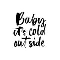 Baby its cold outside winter romantic postcard