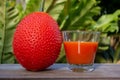 Baby Jackfruit and Baby Jackfruit Juice Royalty Free Stock Photo