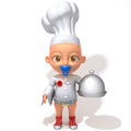 Baby Jake chef with plate